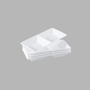 본차이나 사각나눔찬기(2칸)SET